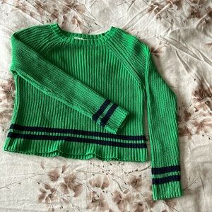 Workshop by Andrea Jovine Green Knit Sweater, size XS